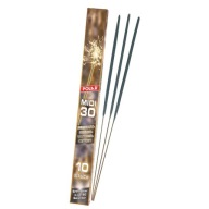 DLHÉ IZRAČKY 10 kusov UMELÝ OHŇOSTROJ NA SILVESTRA 30cm 80 sekúnd