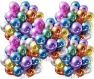 Farebné metalické balóny, chróm, balón k 1-99. narodeninám VEĽKÉ 26 cm - 50 ks