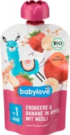 Babylove BIO Mousse Jablká Jahody Banány a Müsli