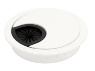 KOVOVÝ KÁBLOVÝ PRÍSTUP PRE STOLOVÉ STOLKY FI60MM, BIELY