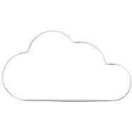 Dekorácia CLOUD METAL RIM, biela, 20 cm