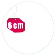 Prsteň lapač snov BIELY 6 cm