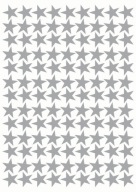 Nálepky STARS Hviezdy 25mm 117ks STRIEBORNÉ