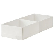 IKEA STUK Krabica s priehradkami biela, 20x51x10 cm