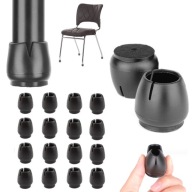 Silikónové plstené poťahy na nohy stoličiek, univerzálny čierny nábytok, 12-16 mm