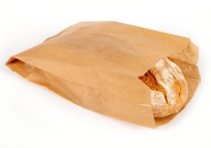 Papierové sáčky raňajkové sáčky hnedé šedé skladané 15x6x28 100 ks
