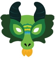 Maska draka maska ​​zeleného draka