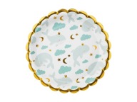 Baby sprchové taniere One Year Old Whales Clouds Moon 18cm 6 ks