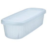 IKEA RYKTA Nádoba s vekom transparentná sivomodrá 9x24x7 cm/0,5 l