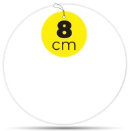BIELA ​​kruhová obruč pre lapače snov a makramé 8 cm