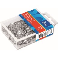 Oceľové čalúnenie PINS, strieborné, 50 kusov TETIS