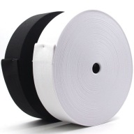 PLETENÁ GUMA, PLOCHÁ, ODEVNÁ KRAJČÍRSKA, 2,5cm, BIELA ​​25mm - 5m