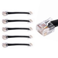 Patchcord RJ45-RJ45 10cm PLOCHÝ 0,1m 5ks