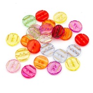 Gombíky akrylové Okrúhle 13x3mm 25 ks