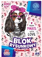KRESLENIE BLOK BIELE PSY 20K 100g/m2