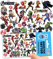 UMÝVAJÚCE DOČASNÉ TETOVANIE PRE DETI DETSKÉ AVENGERS ORIGINÁLNE DIZAJNY