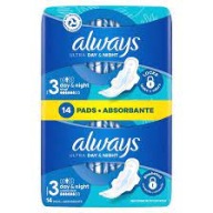 Vždy ultra 3 hygienické vložky s krídelkami 14 ks LOCKS úniky & pachy