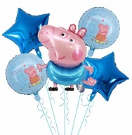Sada balónov Peppa Pig GEORGE, modrá, 5 ks