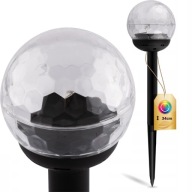LED záhradné svietidlo SOLÁRNE RGB GUĽOVÉ SPIKE RIADENÉ GUĽOU IP44