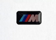 1 ks BMW M-Power chrómová nálepka 3D logo na ráfiky, volant, kokpit 18x10