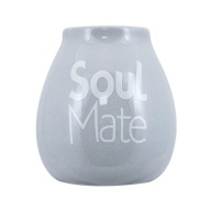 Keramická sivá tekvica s logom Soul Mate 350 ml