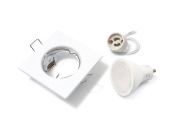 SADA HALOGÉNOVÝCH SVIETIDIEL BIELA ​​+ LED 7W + GU10