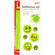 FLUO REFLECTIVE SET nálepka, prívesok, páska na ruku