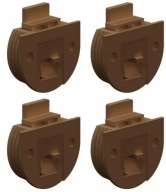 4x Horné vedenie pre posuvné dvere Valcomp BROWN