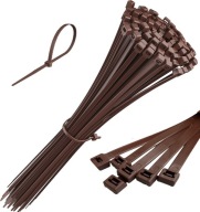 100X HNEDÉ KABELOVÉ VIAZAČKY KABELNÉ VIAZAKY UV KABELNÉ VIAZAČKY 4,8X300mm