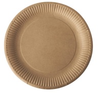 PURE ekologické jednorazové papierové taniere hnedé kraft 23cm 50 kusov
