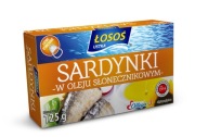 SARDINKY V SLNEČNICOVOM OLEJI 125G LOSOS USTKA