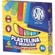 Plastelína s trblietkami Astra 6 farieb 303109001