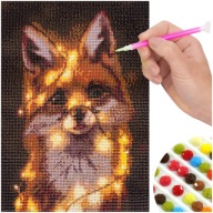 DIAMANTOVÁ VÝŠIVKA FOX Diamantový obraz FOX Mosaic Scrapbook 30x40cm