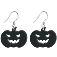 Zlé PUMPKIN náušnice čierne a vhodné na HALLOWEEN