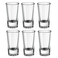 Poháre na VODKU, 6 ks 30 ml SHOT panáky likéru LUCA