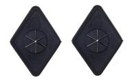 Patch káblová priechodka pre slúchadlá, gumená, čierna, kosoštvorec, 2 ks.