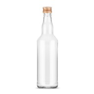 500 ml sklenená fľaša so skrutkovacím uzáverom - na vodku, mesiačik, tinktúru