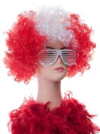 Afro White and Red Match Poland Fan Parochňa