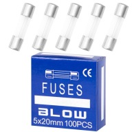 100 KS RÝCHLA RÚROVÁ SKLENENÁ POISTKA 30A CE 5x20mm WTA