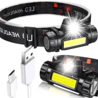 HLAVOVÁ LAMPA HLAVOVÁ LAMPA S MAGNETOVÝM COB MINI HLAVNÝM LAMPOM USB