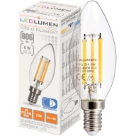 E14 LED SVIEČKOVÁ Žiarovka 6W=60W Vlákno 806lm Dekoratívne Bez blikania 4000K