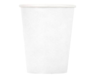 Biele hladké papierové poháre univerzálne 270 ml 8 ks.