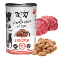 TUF TUF Mokré krmivo pre psov KOUSKY V OMÁČKE Hovädzie mäso 415g