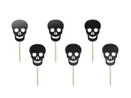 Halloween Skulls Muffin Pikers 6 ks