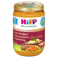 HiPP Bulgur so zeleninou, BIO hovädzie, 220g