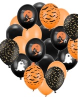 HALLOWEENSKÉ BALÓNY - Sada 20 kusov zmiešaných kusov - Hélium