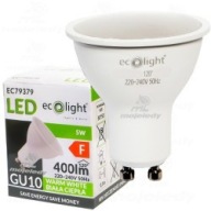 LED ŽIAROVKA 5W GU10 3000K 400lm 120° TEPLÁ BIELA ​​FARBA