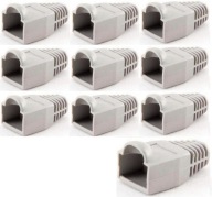 10 kusov gumený KRYT na zástrčku RJ45, sivé kryty STP FTP UTP kat