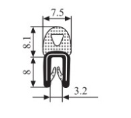 GUMOVÉ TESNENIE PRE HRANU DO 3 mm, VYZTUŽENÉ GT-017