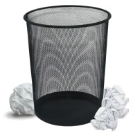 KOVOVÝ KOVOVÝ ZÁSOBNÍK NA PAPIER, 19 LITROV, ČIERNA